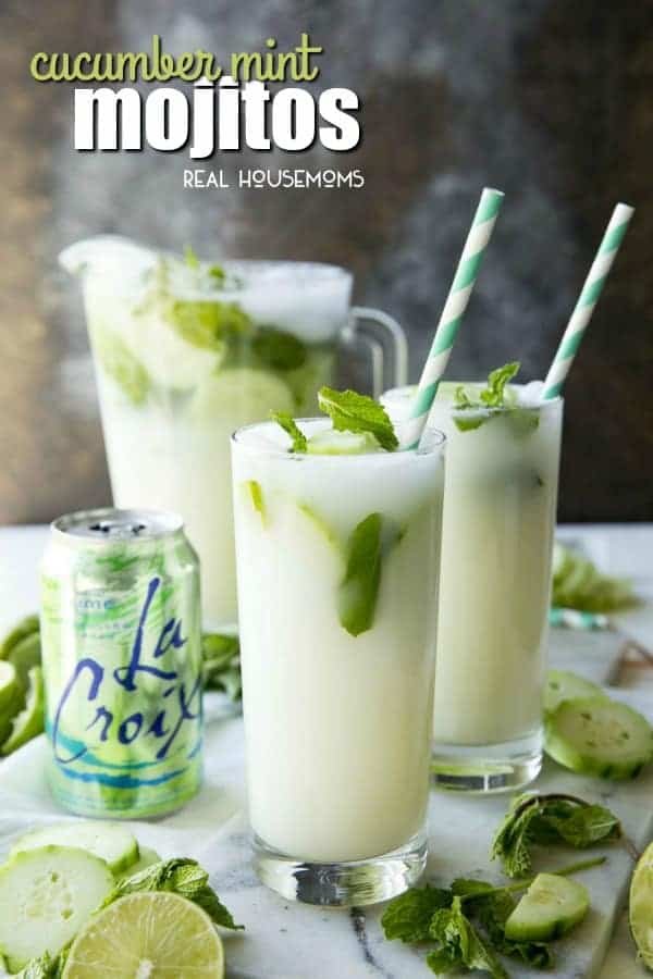 A light, refreshing, and totally delicious cucumber mint mojito. This is the drink you want to be sipping poolside all summer long!