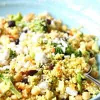 Try this flavorful Curried Couscous with Broccoli and Feta for an easy weeknight dinner. It's ready in under 15 minutes and never disappoints!