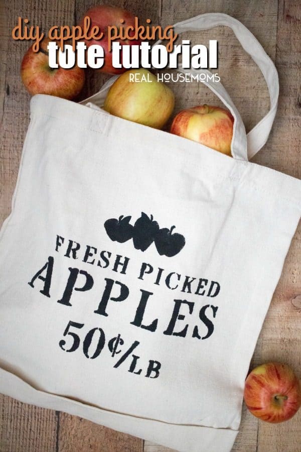 Perfect for apple picking season or daily errands, create your own DIY Apple Picking Tote!