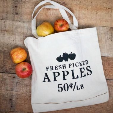 Perfect for apple picking season or daily errands, create your own DIY Apple Picking Tote!