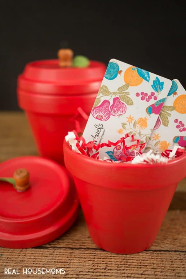 Perfect for teacher gifts and more, create these adorable DIY Apple Terracotta Pots in just a few easy steps!