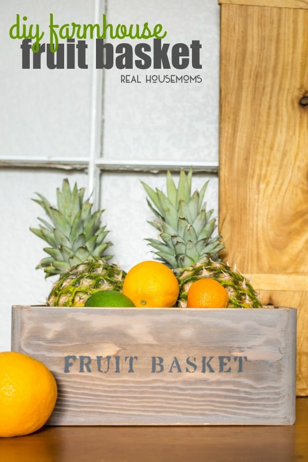 Add farmhouse charm to your kitchen for less with this DIY Farmhouse Fruit Basket!