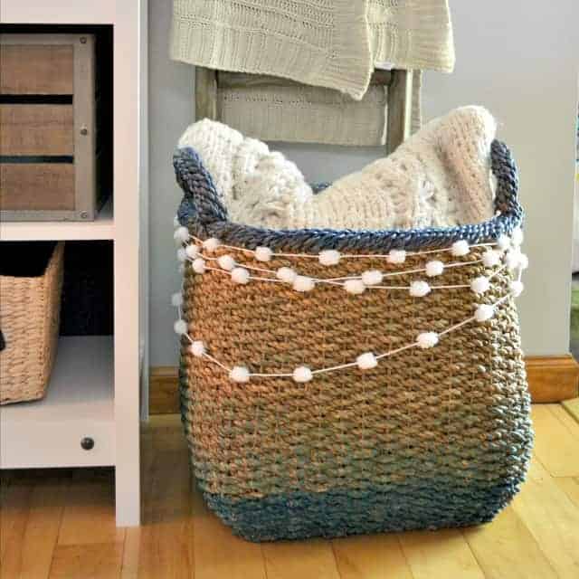 Freshen up your favorite decorative storage with a DIY JUTE BASKET UPDATE!