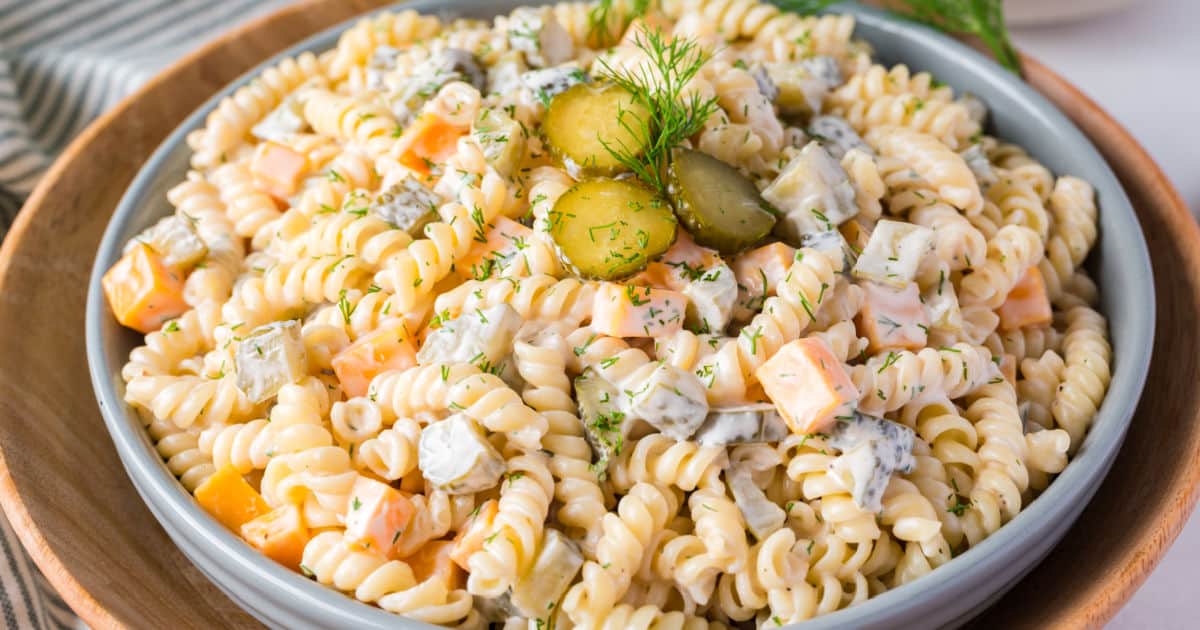 Dill Pickle Pasta Salad ⋆ Real Housemoms