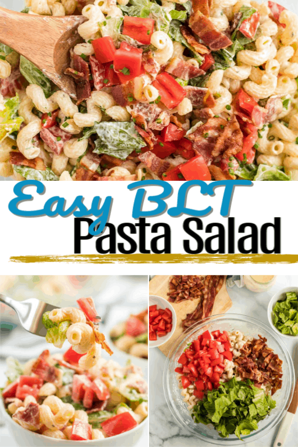 Easy BLT Pasta Salad with Video - Easy Side Dish ⋆ Real Housemoms