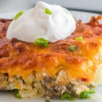 Easy Cheesy Southwest Breakfast Casserole is an easy to prepare gluten-free breakfast win! A secret ingredient packs a punch of protein to start your day!