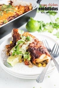 These EASY CHICKEN ENCHILADAS are a breeze to make and so delicious. They also freeze beautifully so you can make a double batch, enjoy one meal tonight, and the another down the road!