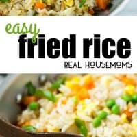 This Easy Fried Rice is a great reason to skip the take out! It's full of veggies and is WAY better than what you'd get at a restaurant!
