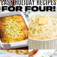 vertical collage of 6 holiday recipes with text overlay