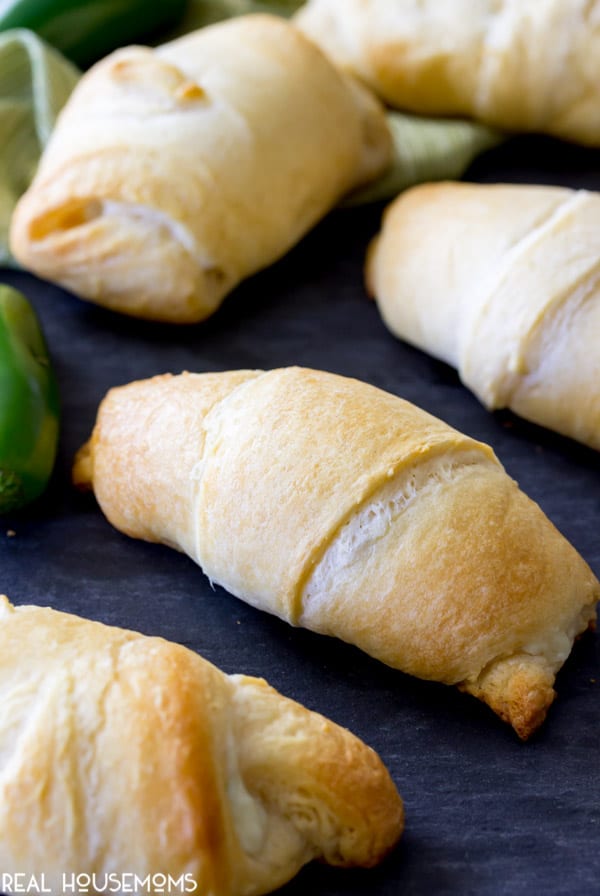 Jalapeno Popper Crescent Rolls fresh out of the oven and cooled