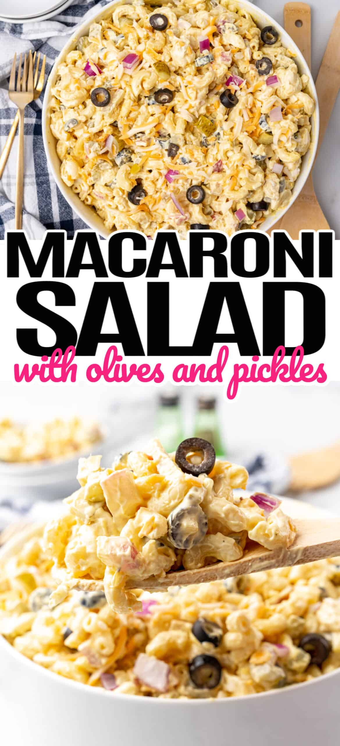 Easy Macaroni Salad with Olives and Pickles ⋆ Real Housemoms