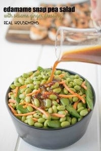 A quick and easy salad or side dish. This EDAMAME SNAP PEA SALAD comes well-dressed in an umami inducing sesame ginger dressing!