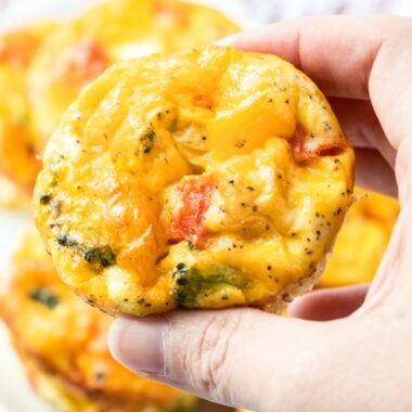 Egg Muffins are so flavorful with minimal ingredients, and these are a quick and easy breakfast that feeds a crowd. Perfect for on the go!
