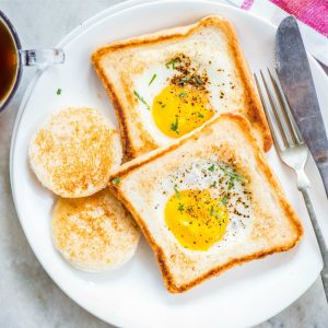 Call it Eggs in a Basket or Egg in a Hole. It doesn't matter what you call this easy and simple breakfast you just can never go wrong making it!
