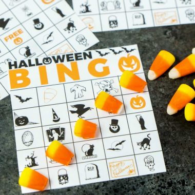 This Free Printable Halloween Bingo Game is fun for kids and adults! Simply print out the cards and see who can be the first to match five Halloween icons across in a row!