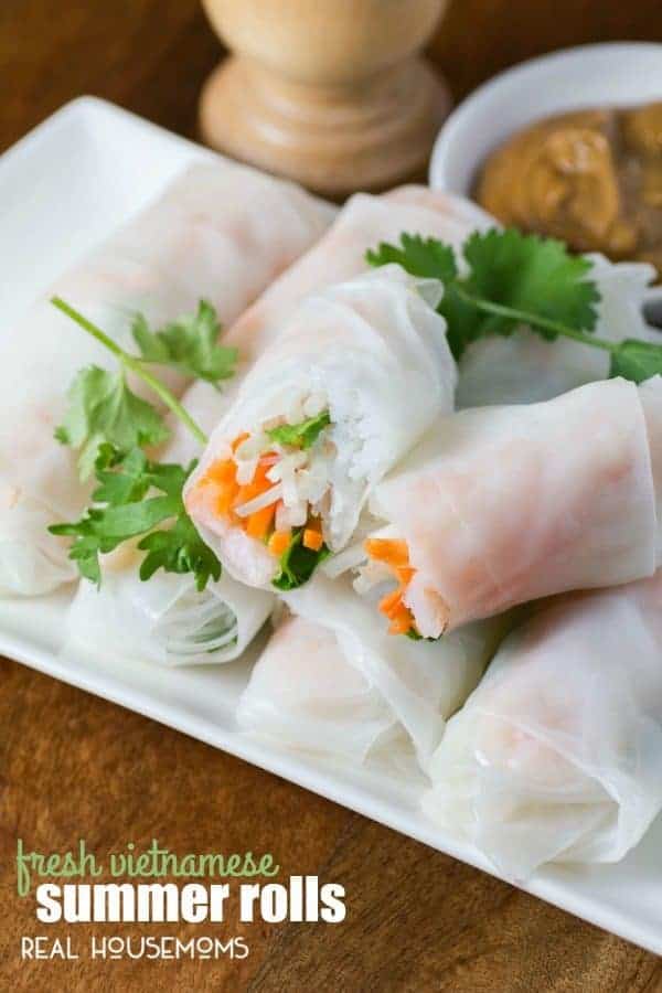 FRESH VIETNAMESE SUMMER ROLLS are made with healthy, light ingredients for the perfect summer appetizer!