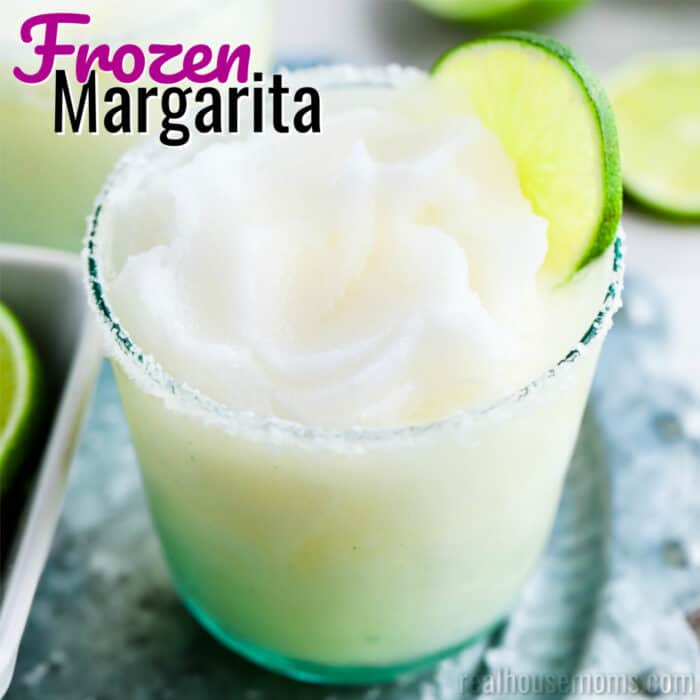 square image of frozen margarita with text