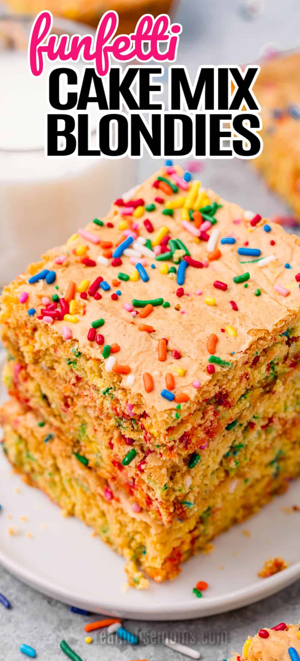 Funfetti Cake Mix Blondies ⋆ Real Housemoms