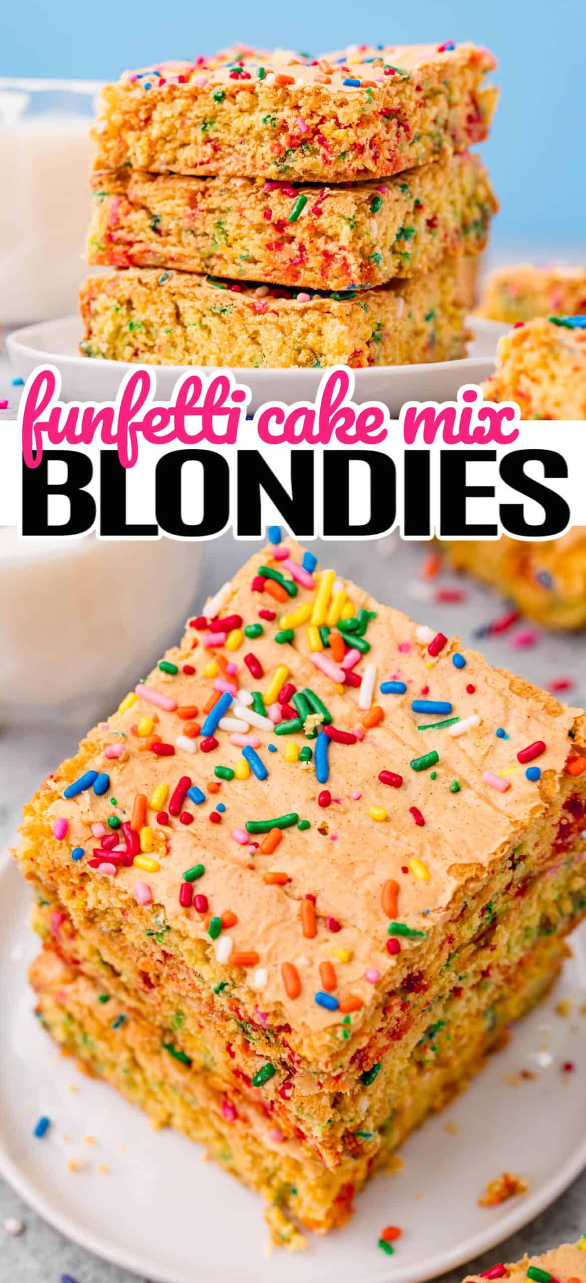 Funfetti Cake Mix Blondies ⋆ Real Housemoms