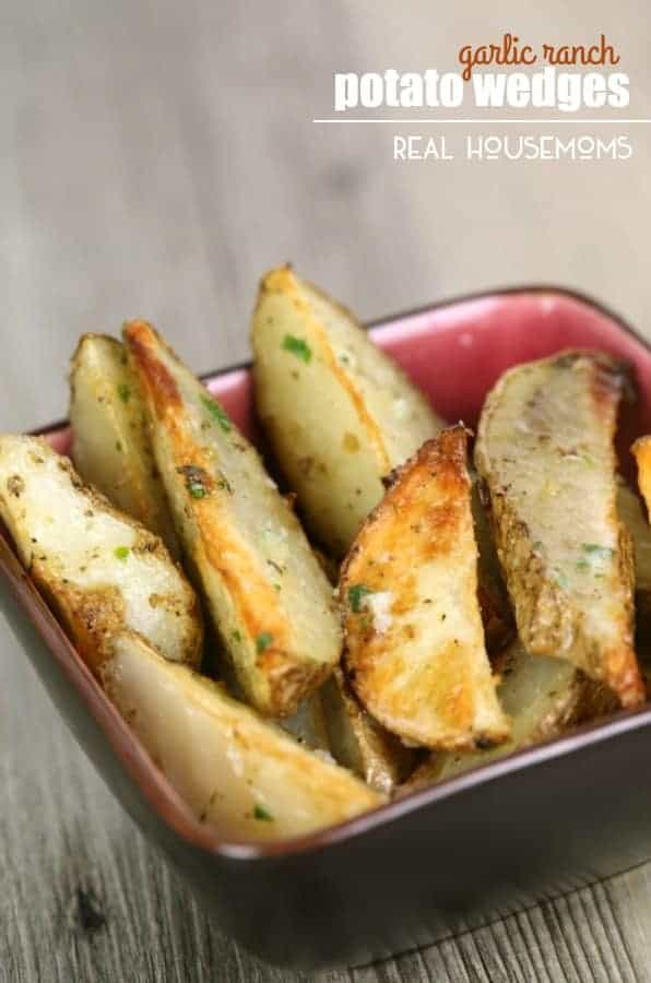 Garlic Ranch Potato Wedges ⋆ Real Housemoms