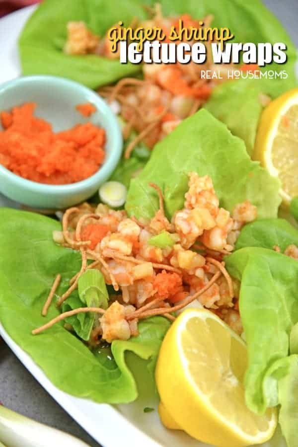 Ginger Shrimp Lettuce Wraps are a 15-minute appetizer or entrée your family is sure to love!