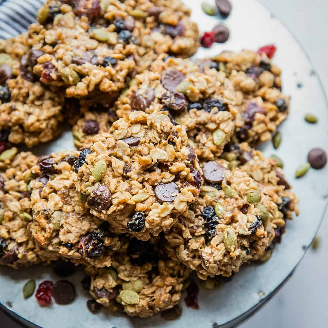 Granola Breakfast Cookies are the perfect stand-in for the most important meal of the day. Whether you are grabbing one on-the-go or sitting down to a cup of your favorite Folgers Coffee, these healthy breakfast cookies will never disappoint!