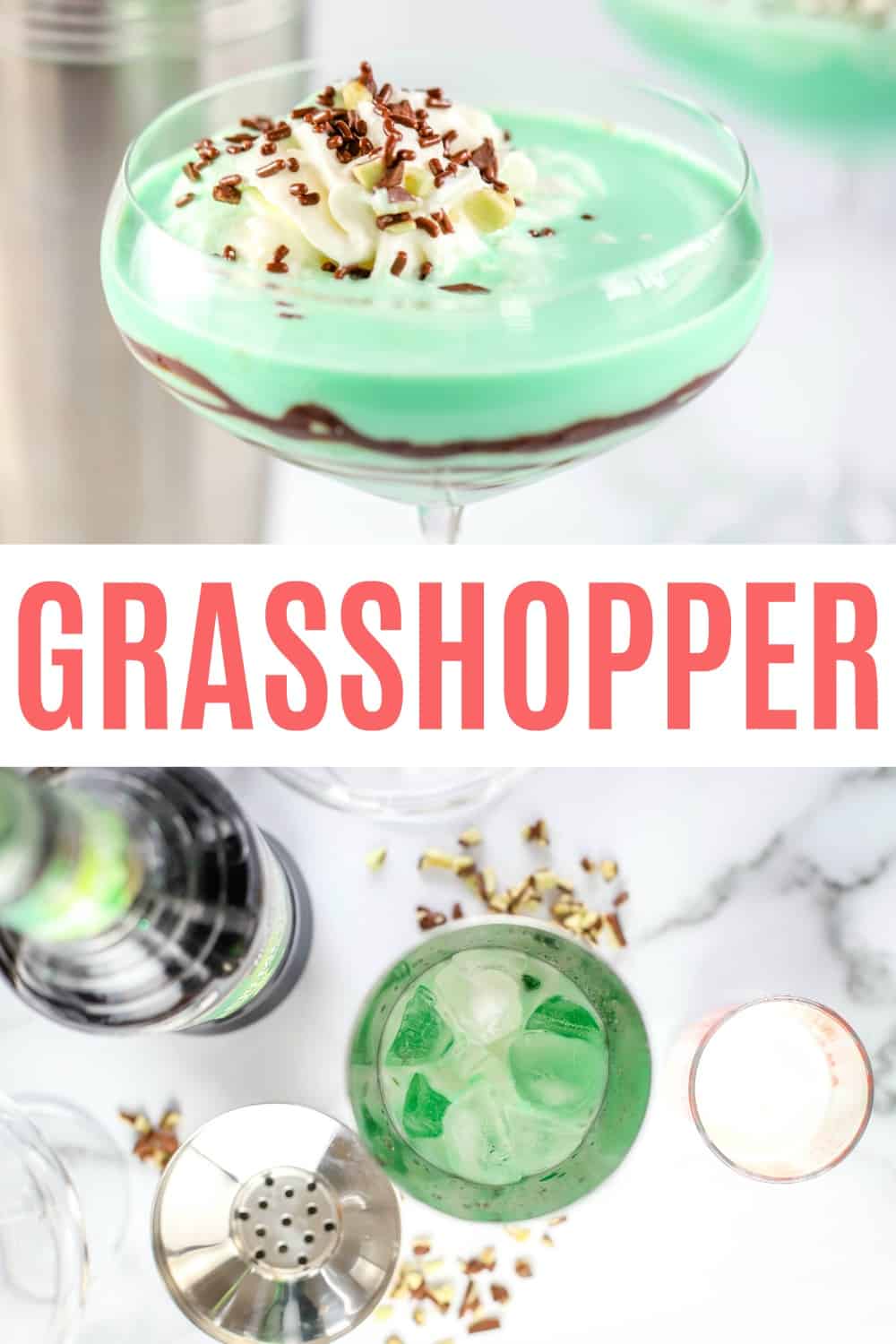 ingredients in a grasshopper drink