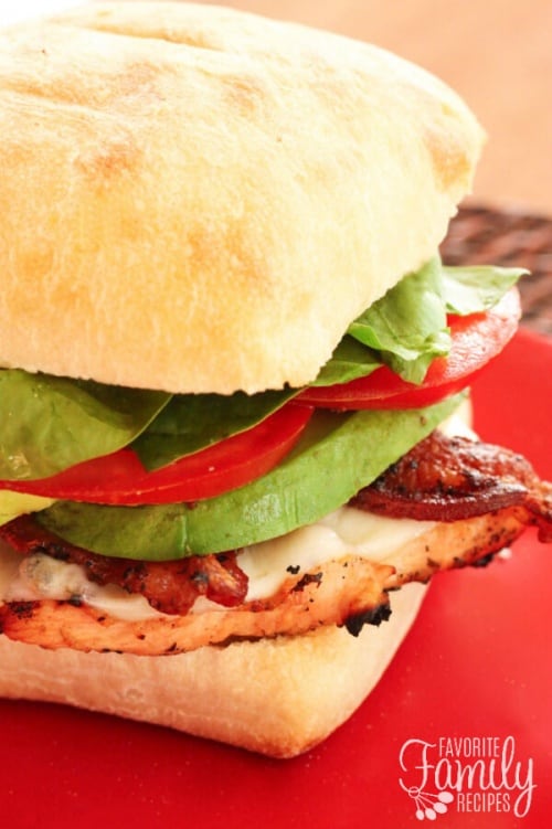 Grilled Chicken Ciabatta Sandwich with Spicy Aioli Mayo - Favorite Family Recipes