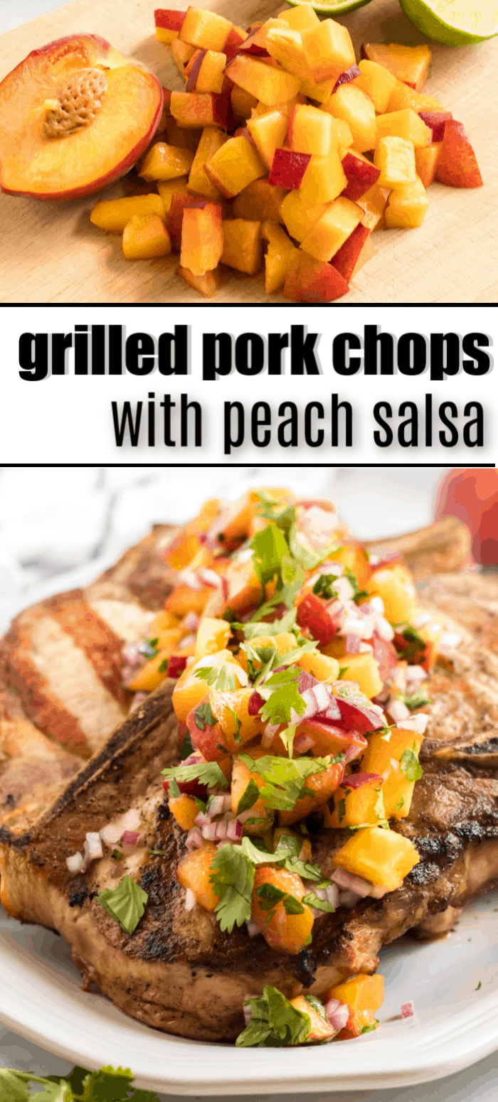 Grilled Pork Chops With Peach Salsa ⋆ Real Housemoms