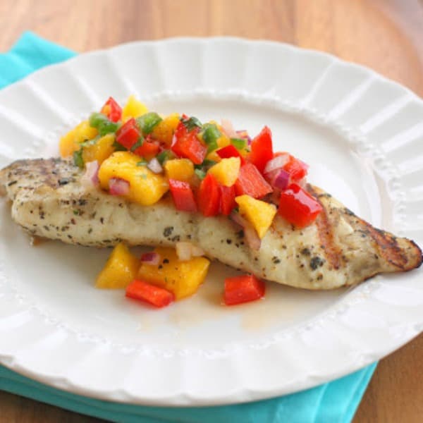 Grilled Tilapia with Mango Salsa - The Girl Who Ate Everything