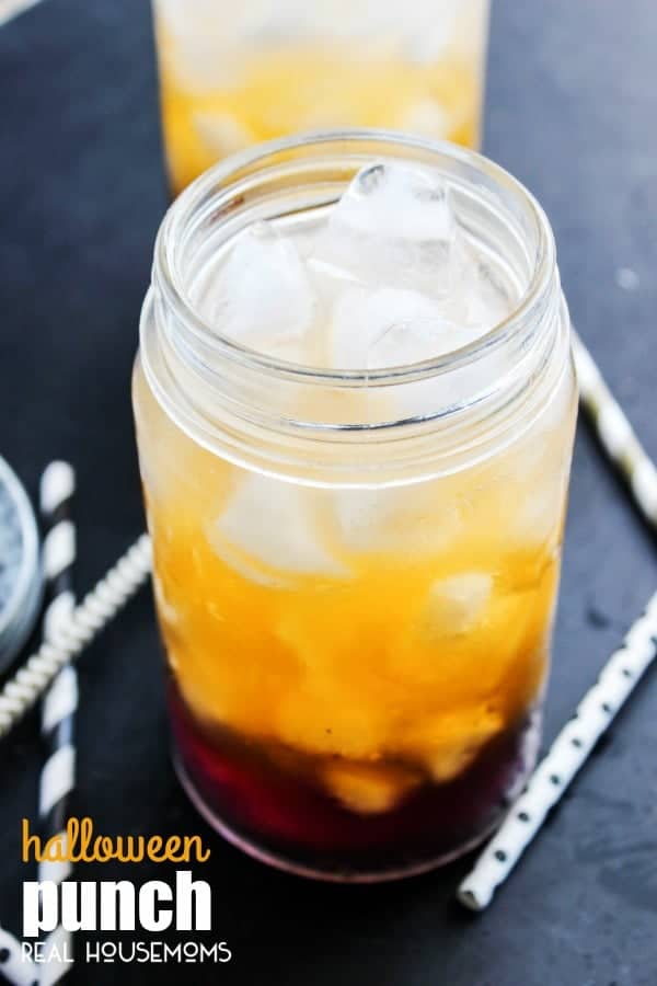 HALLOWEEN PUNCH is a fun, colorful layered drink that is better than any witch's brew!