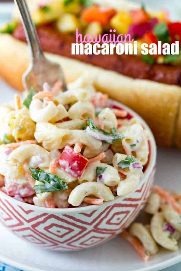 Hawaiian Macaroni Salad brings the flavors of Hawaii to a pasta salad! It's easy to make and a hit with crowds too! It's great for summer entertaining, like your Fourth of July party!