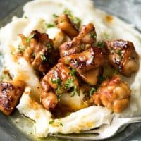 This Honey Butter Chicken is EPIC!!! Crazy quick and easy to make, I like making this with bite-size pieces to maximize the surface area that is caramelized in the stunning sauce!