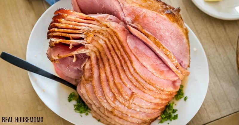 Crock Pot Spiral Ham with Hot Honey Peach Glaze - Upstate Ramblings