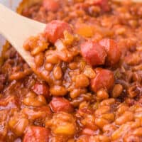 Easy & nutritious - hotdog with Hunt's Pork & Beans Pair this with