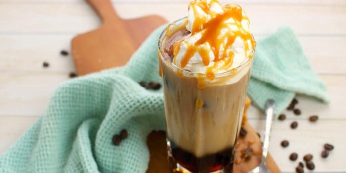 This Iced Caramel Macchiato recipe is the perfect iced coffee drink! Made with just a few simple ingredients, you'll quickly discover that you can make this coffee-house quality drink right at home.