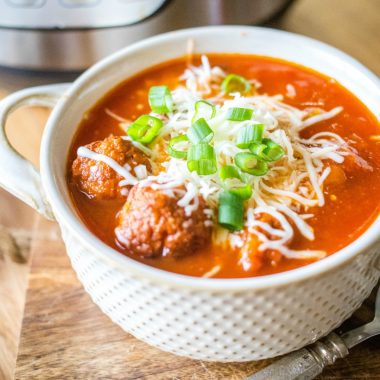 There's nothing like a good hearty soup during chilly fall and winter nights and this Instant Pot Meatball Soup is a great addition to your weeknight menu!