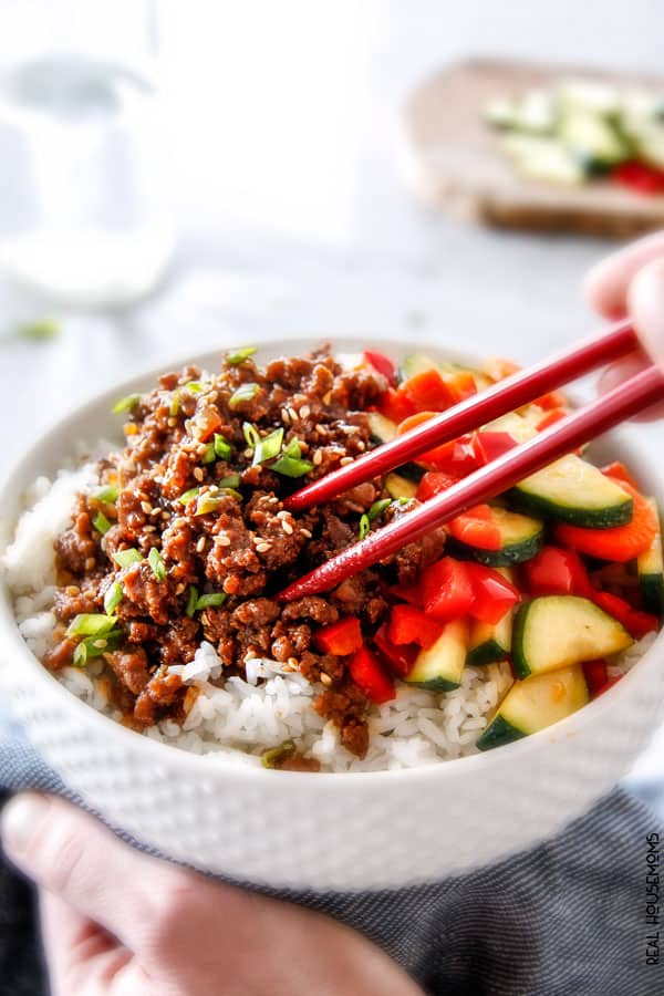 Budget friendly Korean Beef Bowls on your table in less than 30 minutes, bursting with flavor and one of the absolute easiest meals you will ever make!