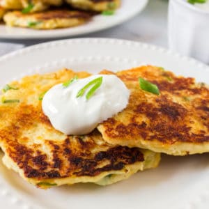 Potatoes are popular for so many holidays and family dinners! My family loves when I make mashed potato pancakes for breakfast the next day! With a few simple ingredients, you can turn last night’s side into your morning meal!