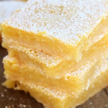 These LEMON BARS are not only super easy to make, but taste amazing! They are buttery, tart, smooth, and delicious. Definitely worth making!