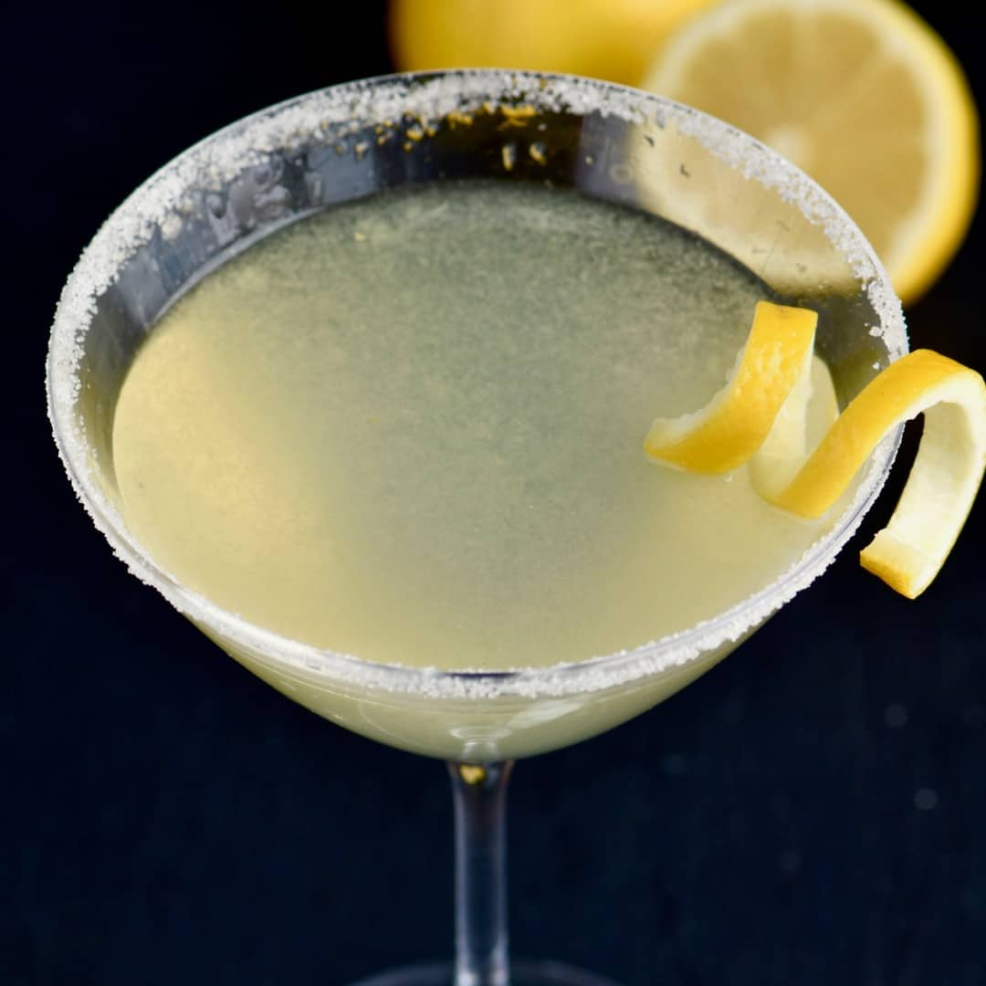 Lemon Drop Martini 🍋🍸 Rim coupe glass with lemon + sugar Add to sha, simple syrup recipe