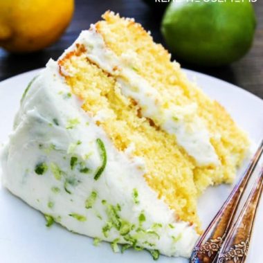 Spring has come early with this LEMON-LIME LAYER CAKE - a beautiful layer lemon cake with lime buttercream!