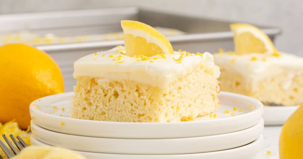 Lemon Poke Cake ⋆ Real Housemoms