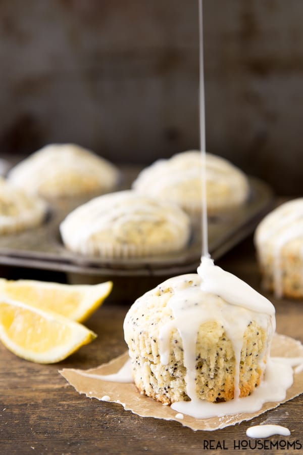 Lemon Lovers pucker up with these lemony poppy seed muffins drizzled with lemon glaze. It's a flavor explosion in your mouth that is perfect for breakfast, brunch or just snacking!