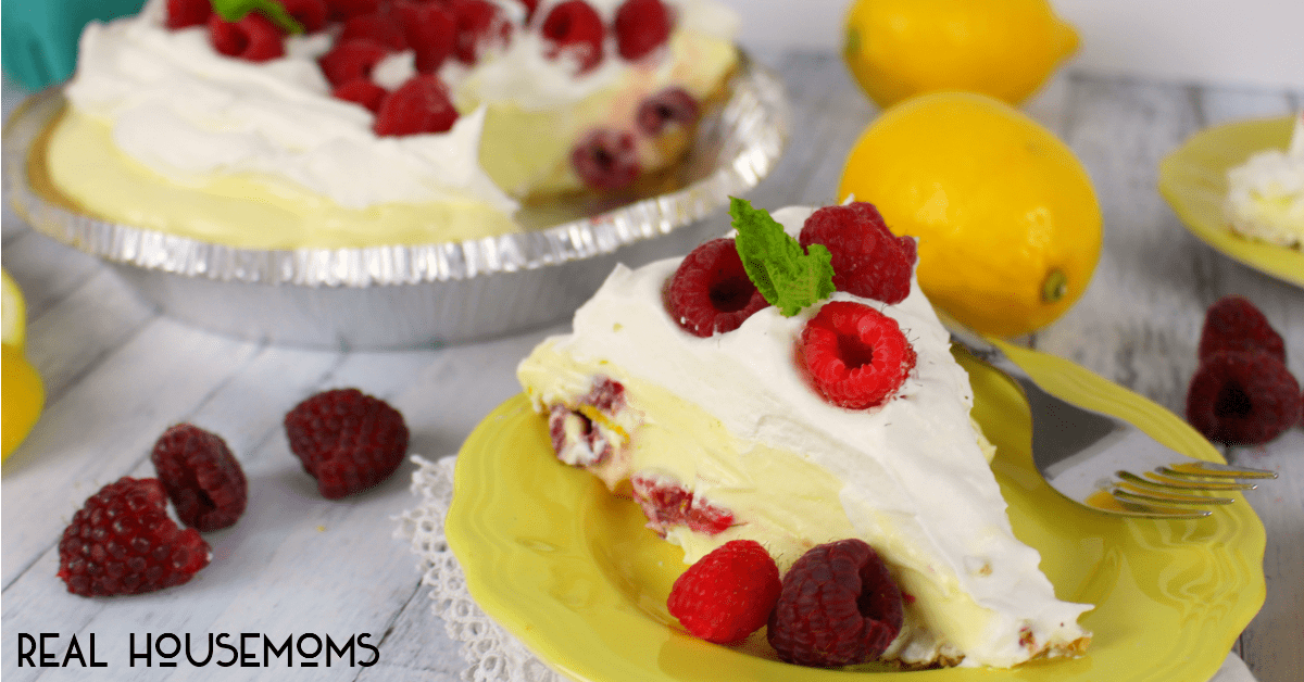 Lemon Raspberry No Bake Pie ⋆ Real Housemoms Lemon Raspberry No Bake Pie ⋆ Real Housemoms