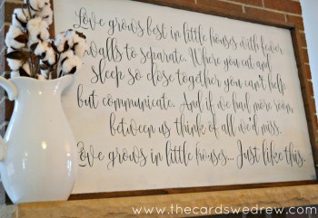 Love grows best in little houses DIY sign