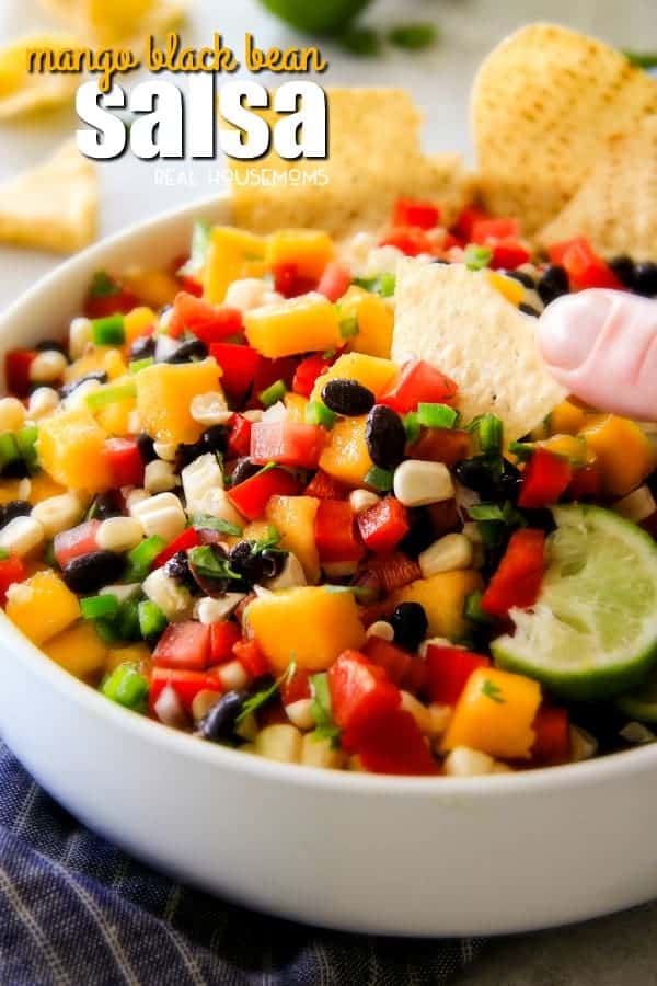 Mango Black Bean Salsa is fresh, vibrant, healthy, delicious and super simple to make! It’s a refreshing make-ahead appetizer or the perfect accompaniment to all your grilling entrees!