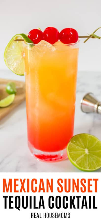 Mexican Sunset - A Tequila Cocktail ⋆ Real Housemoms