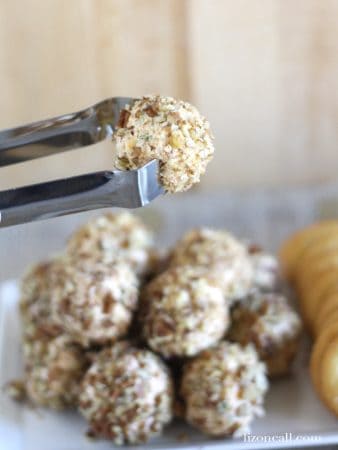 These mini cheeseballs are a hit at our parties. Get the recipe at lizoncall.com
