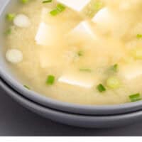 miso soup in a bowl with recipe name at the bottom